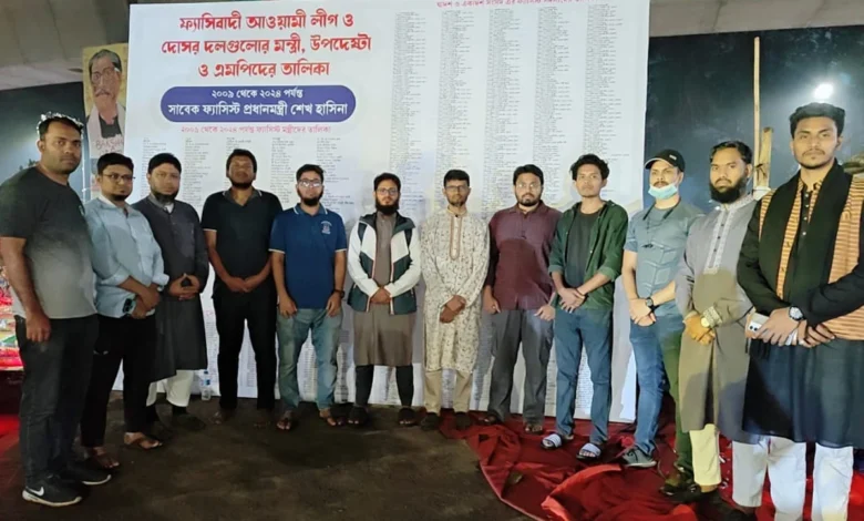 ফ্যাসিবাদী আ.লীগ ও দোসর মন্ত্রী-এমপিদের তালিকা প্রকাশ ফ্যাসিবাদী আ.লীগ ও দোসর মন্ত্রী-এমপিদের তালিকা প্রকাশ