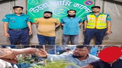 খিলক্ষেত বাজারে দুই চাঁদা আদায়কারী গ্রেফতার