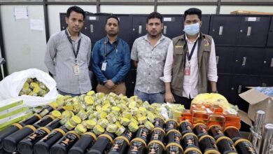 শাহজালালে বিপুল পরিমাণ আমদানি নিষিদ্ধ পণ্য জব্দ
