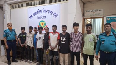 বিমানবন্দর এলাকায় ৯ ছিনতাইকারীকে সাজা
