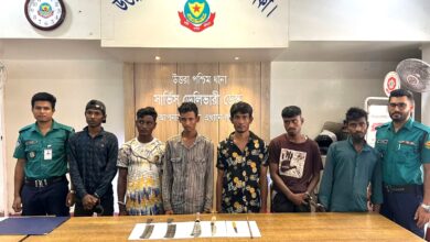 ডাকাতির প্রস্তুতিকালে দেশীয় অস্ত্রসহ ৬ জনকে গ্রেফতার করেছে উত্তরা পশ্চিম থানা পুলিশ