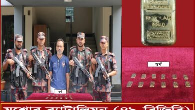 যশোরে ১২পিস র্স্বণের বার সহ পাচারকারী আটক