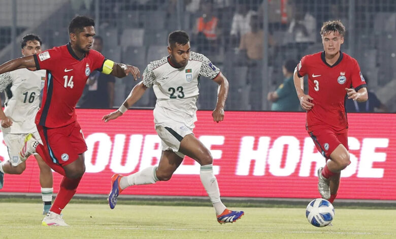 লড়েও সিঙ্গাপুরের কাছে হারল বাংলাদেশ লড়েও সিঙ্গাপুরের কাছে হারল বাংলাদেশ