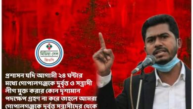 ঢাকা থেকে গোপালগঞ্জে মার্চের হুশিয়ারি ভিপি নুরের