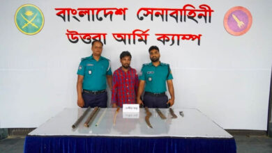 উত্তরার শীর্ষ সন্ত্রাসী ঠোঁটকাটা আলতাফের সহযোগী আলী গ্রেপ্তার