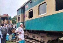 বিমানবন্দর এলাকায় ট্রেন লাইনচ্যুত