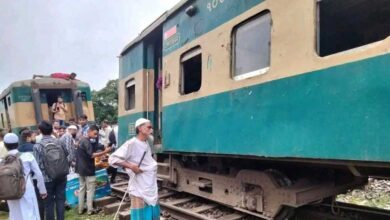 বিমানবন্দর এলাকায় ট্রেন লাইনচ্যুত