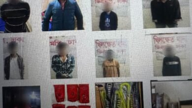 খিলক্ষেতে ৬ কেজি সিসাসহ গ্রেফতার ৯