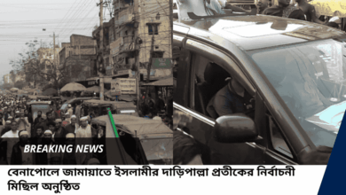 বেনাপোলে জামায়াতে ইসলামীর দাড়িপাল্লা প্রতীকের নির্বাচনী মিছিল অনুষ্ঠিত