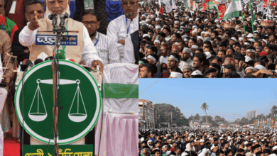 ফেনীতে ১১ দলীয় জোটের বিশাল জনসভা : ‘দাঁড়িপাল্লা’ ও ‘ঈগল’ প্রতীকে ভোট চাইলেন ডা. শফিকুর রহমান