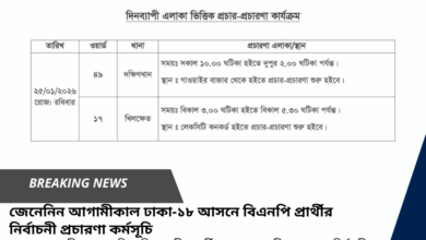 ঢাকা-১৮ আসনে বিএনপি প্রার্থী এস এম জাহাঙ্গীর হোসেনের নির্বাচনী প্রচারণা কর্মসূচি ঘোষণা