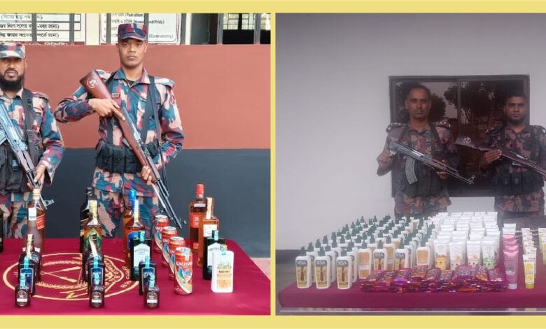 যশোর সীমান্তে বিজিবির অভিযানে ৯ লাখ টাকার ভারতীয় মালামাল আটক যশোর সীমান্তে বিজিবির অভিযানে ৯ লাখ টাকার ভারতীয় মালামাল আটক