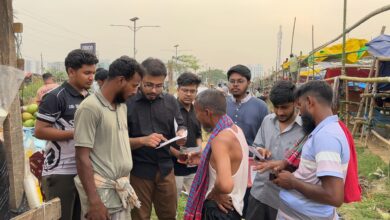 হাম প্রতিরোধ সচেতনতায় ছাত্রদলের লিফলেট বিতরণ