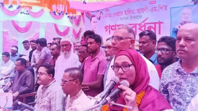 মাগুরার শ্রীপুরে এমপি নেওয়াজ হালিমা আরলীকে গণসংবর্ধনা