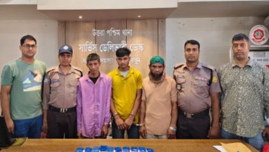 উত্তরায় অভিযানে ইয়াবাসহ তিন মাদক ব্যবসায়ী গ্রেপ্তার